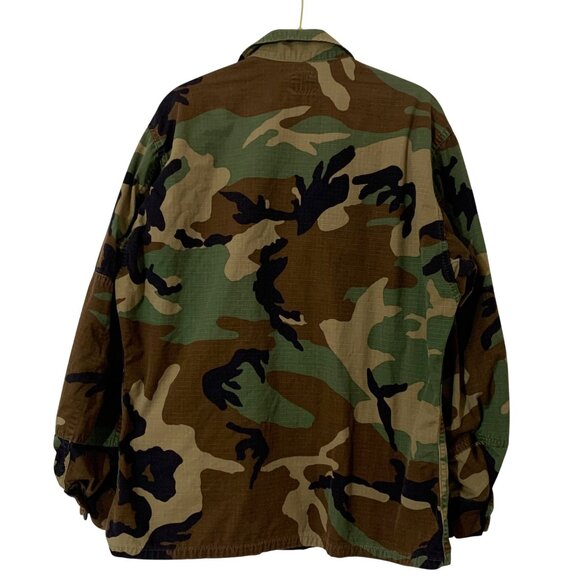 VTG Military Camo Shirt Mens Medium-Short Ripstop Multi-Pocket Lightweight - Picture 2 of 5